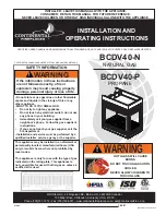 Предварительный просмотр 1 страницы Continental Fireplaces BCDV40-N Installation And Operating Instructions Manual