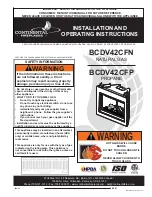 Continental Fireplaces BCDV42CFN Installation And Operating Instructions Manual preview