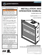 Continental Fireplaces Builder 42 Series Installation And Operation Manual предпросмотр