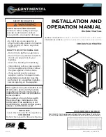 Предварительный просмотр 1 страницы Continental Fireplaces Builder CBHD4PGNA Installation And Operation Manual