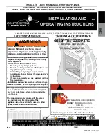 Preview for 1 page of Continental Fireplaces CB30NTR Installation And Operating Instructions Manual