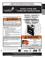 Continental Fireplaces CB35NT Installation And Operating Instructions Manual preview