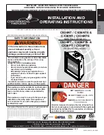 Continental Fireplaces CB36NT Installation And Operating Instructions Manual preview