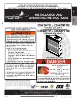 Continental Fireplaces CB42NTR Installation And Operating Instructions Manual предпросмотр