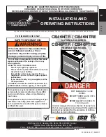 Continental Fireplaces CB46NTR Installation And Operating Instructions Manual preview