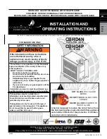 Continental Fireplaces CBHD4N Installation And Operating Instructions Manual preview