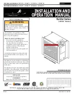 Preview for 1 page of Continental Fireplaces CBHD4PGN Installation And Operation Manual