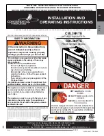 Continental Fireplaces CBL36NTE Installation And Operating Instructions Manual предпросмотр