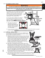 Preview for 21 page of Continental Fireplaces CBL36NTE Installation And Operating Instructions Manual