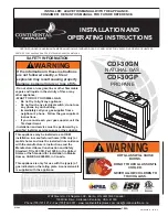 Continental Fireplaces CDI-30GN Installation And Operating Instructions Manual preview