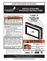 Continental Fireplaces CDIZC - N Installation And Operating Instructions Manual preview