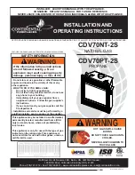 Preview for 1 page of Continental Fireplaces CDV70NT-2S Installation And Operating Instructions Manual