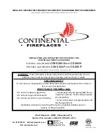 Continental Fireplaces CDVS 280-N Installation And Operation Instructions Manual предпросмотр