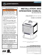 Continental Fireplaces CDVS280-1NEA Installation And Operation Manual preview