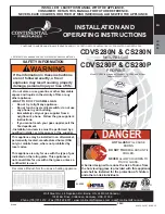 Preview for 1 page of Continental Fireplaces CDVS280N Installation And Operating Instructions Manual