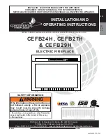 Continental Fireplaces CEFB24H Installation And Operating Instructions Manual предпросмотр