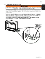 Предварительный просмотр 11 страницы Continental Fireplaces CEFB24H Installation And Operating Instructions Manual