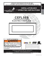 Continental Fireplaces CEFL50B Installation And Operating Instructions Manual preview