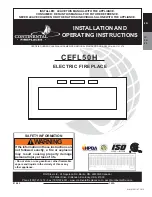 Continental Fireplaces CEFL50H Installation And Operating Instructions Manual preview