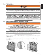 Предварительный просмотр 31 страницы Continental Fireplaces CHDX40NT-1 Installation And Operating Instructions Manual