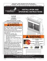 Continental Fireplaces CVF36N Installation And Operating Instructions Manual preview