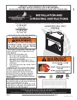 Preview for 1 page of Continental Fireplaces CVF42N Installation And Operating Instructions Manual