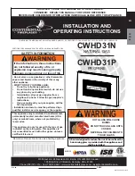 Continental Fireplaces CWHD31N Installation And Operating Instructions Manual preview