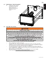 Preview for 25 page of Continental Fireplaces CWHD31N Installation And Operating Instructions Manual