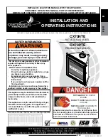 Continental Fireplaces CX70NTE Installation And Operating Instructions Manual preview