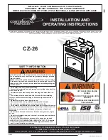 Continental Fireplaces CZ-26 Installation And Operating Instructions Manual предпросмотр