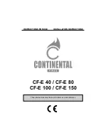 Continental Fires CF-E 100 Instructions For Installation And Use Manual предпросмотр