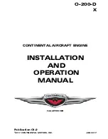 Предварительный просмотр 1 страницы Continental Motors O-200-D Installation And Operation Manual