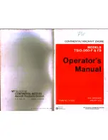 Continental Motors TSIO-360-F Operator'S Manual preview