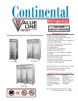 Preview for 1 page of Continental Refrigerator 1F-LT-GD Specifications