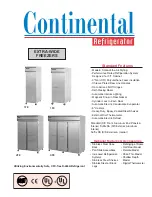 Continental Refrigerator 1FE Characteristics preview