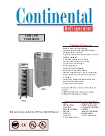 Предварительный просмотр 1 страницы Continental Refrigerator 1FSE Characteristics