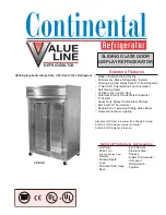 Предварительный просмотр 1 страницы Continental Refrigerator 2R-SGD Specifications