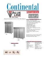 Preview for 1 page of Continental Refrigerator 2RF Characteristics