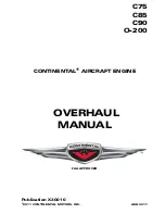 Continental Refrigerator C75 Overhaul Manual preview