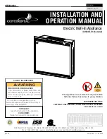 Preview for 1 page of Continental Refrigerator CEFB36H-BS Installation And Operation Manual