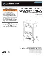 Continental Refrigerator CEFS22H-LOWC Installation And Operation Manual предпросмотр