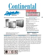 Continental Refrigerator Designer Line DL1FI-SS-E Specification Sheet preview