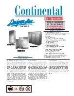 Continental Refrigerator Designer Line DL1WI-SS-E Specification Sheet preview