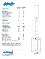 Предварительный просмотр 2 страницы Continental Refrigerator DL1F-SE Specifications