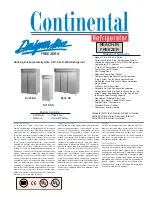 Continental Refrigerator DL1F-SS Characteristics preview