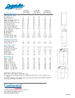 Preview for 2 page of Continental Refrigerator DL1F-SS Characteristics