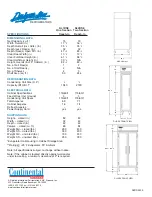 Preview for 2 page of Continental Refrigerator DL1R-SE Specifications