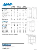 Preview for 2 page of Continental Refrigerator DL1WE-SS-PT Specifications