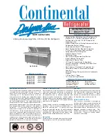 Предварительный просмотр 1 страницы Continental Refrigerator DL27-12M Specifications