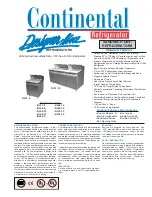 Предварительный просмотр 1 страницы Continental Refrigerator DL27-8 Specifications